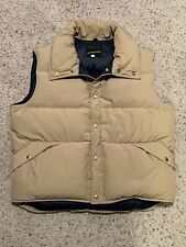 Vintage J.C. Penney Men's Tan Down Snap Up Winter Puffer Vest Size XL picture