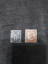 1 Cent Republique Francaise Stamp And 1 1/2 Cent Harding Stamp picture