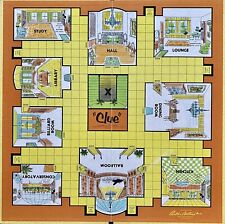 Vtg 1963 Original Clue Detective Game Parker Brothers Game Board Only picture