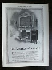 Vintage 1917 The Aeolian Vocalion Full Page Original Ad 222 picture
