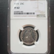 1891 Liberty Seated Quarter Proof NGC PR62 picture