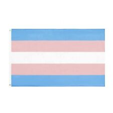 PringCor Transgender Pride Flag 3x5FT Grommets LGBTQIA Trans Equal Parade LGBTQ picture