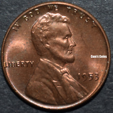 1953 P Lincoln Wheat Cent, Choice Toning Penny BU Red Brilliant Uncirculated picture