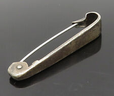 NAPIER 925 Sterling Silver - Vintage Minimalist Smooth Safety Pin - TR3306 picture