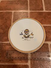 Retro Nevers France Faience Ceramic Saucer Hot Air Balloon Bon Voyage 1789 Rare picture