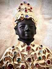 Beautiful Vintage & Signed BUTLER Nubian Jeweled Blackamoor Brooch picture