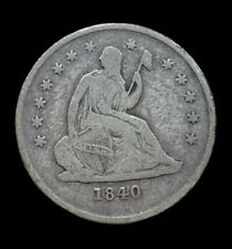 1840-O No Drapery Seated Liberty Silver Quarter, Lot #2, 5/14/24,  picture