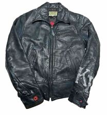 Levi's LVC Aero Leather Jacket Black Size XS AL4 picture
