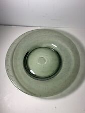 Vintage Hand Blown Gray Bubble Glass Plate/Bowl 9.5 in. picture