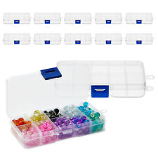 12 Pack Small Clear Storage Containers with Grid for Crafts, Jewelry, 2.5 x 5 In picture