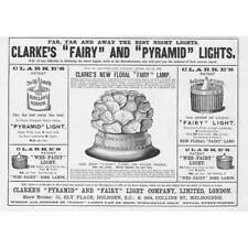 CLARKE'S FAIRY & PYRAMID LIGHTS Victorian Advertisement 1891 picture