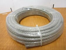 302/304 Stainless Steel Clear Vinyl Coated Cable, 3/8 In, 100ft.L, 2400 lb. 7x19 picture