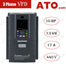 ATO 3 Phase VFD Variable Frequency Drive Converter 10 HP 7.5kW 17A 440V Inverter picture