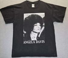 Vintage Late 90s Early 2000s Y2K Angela Davis Tshirt Sz L Big Face Print & Name  picture