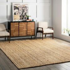 nuLOOM Hand Made Contemporary Natural Tan Braided Jute Area Rug picture