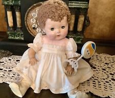 Vintage American Character 13” Rubber Body Caracul Wig Tiny Tears Doll picture