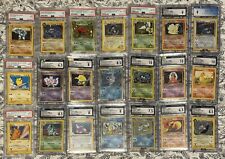 21 Card Vintage PSA & CGC Graded Pokemon TCG Lot w/ 13 Holos picture