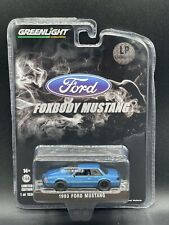 GREENLIGHT 1993 Ford Mustang 5.0 LX Coupe Bimini Blue LP Diecast 1:64 NEW Drag picture
