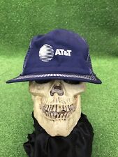Vintage AT&T Telecom Telephone Company Snapback Hat Cap Navy Blue USA picture