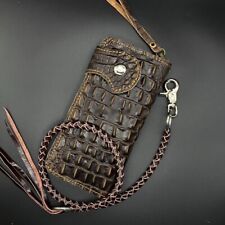 Leather Biker Wallet Chain Handmade Leather Wallet Mens Bifold Wallet Gift 573 picture