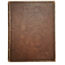 Antique Holy Bible Book 1874 Leather Bonded New York American Bible Society picture