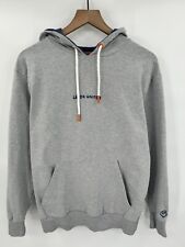 Leeds United Football Training Hoodie Mens Large Soccer Gray Pullover Sweatshirt picture
