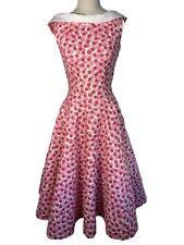Vtg 1950’s Pat Hartley Originals Polka Dot Full Circle Dress 4/6 picture