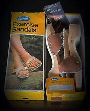 Vintage Dr Scholls NOS 1970s Exercise Sandals Size 8 Tawny Brown picture