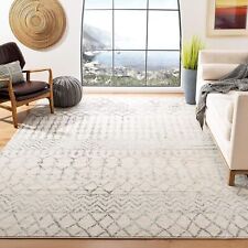  Area Rug - 6' x 9', Ivory & Grey, Moroccan Distressed Design picture
