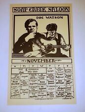 Soap Creek Nov 84 Texas Calendar Doc Watson Roky Erickson Townes Van Zandt picture