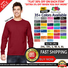 Fruit of the Loom Adult HD Cotton T Shirt Long Sleeves Tee T-Shirt 4930 S-3XL picture