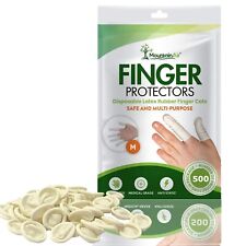 (500 PACK) Disposable Latex Finger Cots Medium Size Anti Static Durable Handmade picture