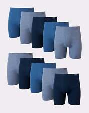 Hanes Men's FreshIQ Assorted Blues Boxer Briefs w/ ComfortSoft Waistband 10-Pack picture