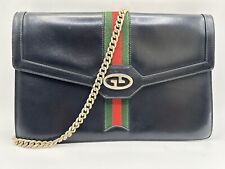 RARE Vintage GUCCI Sherry Line 2Way Shoulder Bag Clutch Bag Leather Auth #0165 picture