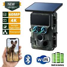 Campark Solar 4K UHD 30FPS 60MP WiFi Trail Camera IR Night Vision Dual Lens Cam picture