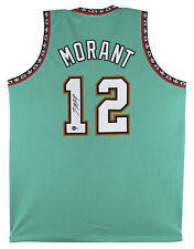 Ja Morant Authentic Signed Teal Throwback Pro Style Jersey Autographed BAS picture