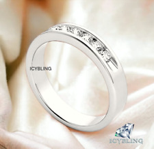 0.55ct Round Genuine Moissanite 14k White Gold Finish Wedding Ring For Women picture