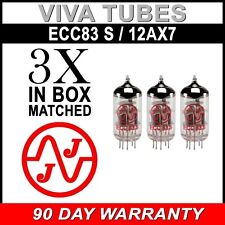 New In Box Gain Matched Trio (3) JJ Electronics Tesla 12AX7 ECC83-S Vacuum Tubes picture