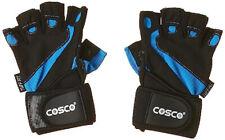 Cosco Leather Gym Gloves For Weight Lifting Blue & Black Color Small Size picture