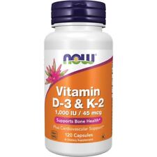 NOW Foods Vitamin D-3 & K-2 120 Caps picture