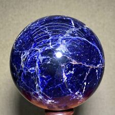 850g Natural Blue Sodalite Sphere Crystal Gemstone Ball Quartz Healing Stone picture