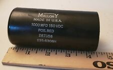 1000 uF MFD 150 VDC Electrolytic Capacitor 150 VDC 1000MFD 112mm h 5mm d U.S.A. picture