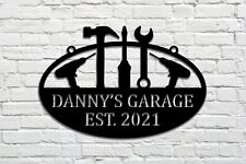 PERSONALIZED Garage Metal Sign Father's Day Gift Custom Hanging Steel Sigs Gifts picture