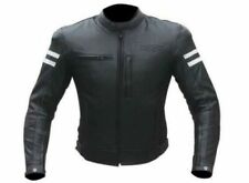 Jacket Motorcycle Leather Caffe Race - Vintage Racer Protection Removable L 50 picture