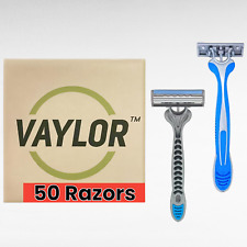 Vaylor Disposable Razors for Men 3 Blade 50-Pack Smooth Shaving Sensitive Skin picture