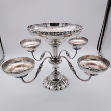 Epergne Silver Plated Large Tiered Center Piece Barker Ellis Made in England picture