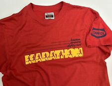 Vintage 1982 Houston Marathon T-Shirt L Slim Run Texas Sports Hipster 80s USA picture
