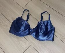 Vintage Maidenform French Demi 3687 Satin Soft Cup Underwire Womens 34C Blue picture