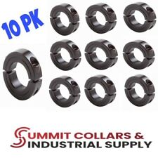 1-1/8” Bore DOUBLE SPLIT (10 PCS) STEEL NEW CLAMPING SHAFT COLLAR BLACK OXIDE picture