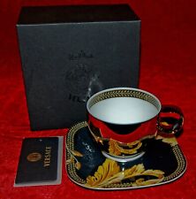 VERSACE by Rosenthal Vanity Cup-Saucer Pair MAGNIFICENT Set New in Box with COA picture
